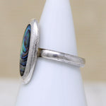 Iridescent Abalone & Sterling Silver Ring