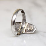 Iridescent Abalone & Sterling Silver Ring