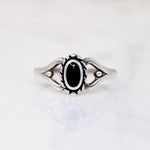 Pretty Little Onyx & Sterling Silver Ring