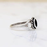 Pretty Little Onyx & Sterling Silver Ring