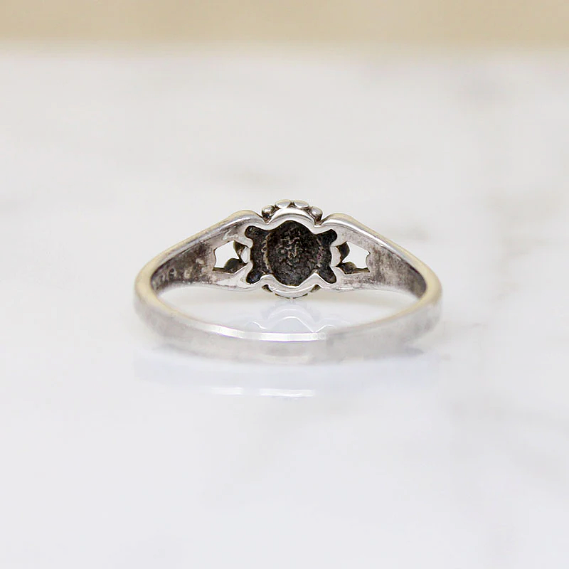Vibrant Malachite in Dainty Sterling Silver Ring