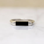 Thailand Onyx Inlaid Sterling Signet Ring