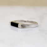 Thailand Onyx Inlaid Sterling Signet Ring
