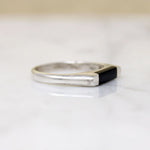 Thailand Onyx Inlaid Sterling Signet Ring