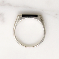 Thailand Onyx Inlaid Sterling Signet Ring