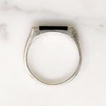 Thailand Onyx Inlaid Sterling Signet Ring