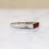Carnelian Inlaid Sterling Silver Signet Ring