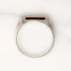 Carnelian Inlaid Sterling Silver Signet Ring