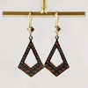 Fabulous Czech Garnet & Silver Gilt Earrings