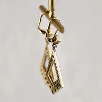 Fabulous Czech Garnet & Silver Gilt Earrings
