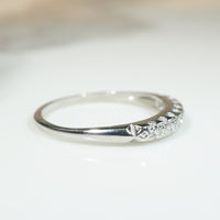 Vintage 1940s Platinum & Diamond Band