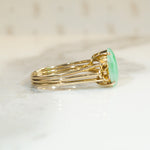 Graceful Gold and Jade Ring