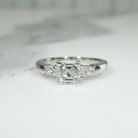 Gorgeous Asscher Cut Diamond in Platinum Engagement Ring