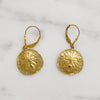 Adorable 14k Gold Sand Dollar Drop Earrings
