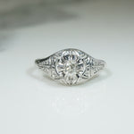 OMC Diamond Platinum Filigree Ring