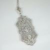Ethereal Diamond & White Gold Filigree Pendant