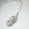 Ethereal Diamond & White Gold Filigree Pendant