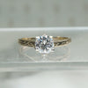 Deco Yellow Gold Solitaire Engagement Ring