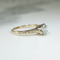Deco Yellow Gold Solitaire Engagement Ring