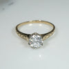 Deco Yellow Gold Solitaire Engagement Ring