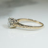 Deco Yellow Gold Solitaire Engagement Ring