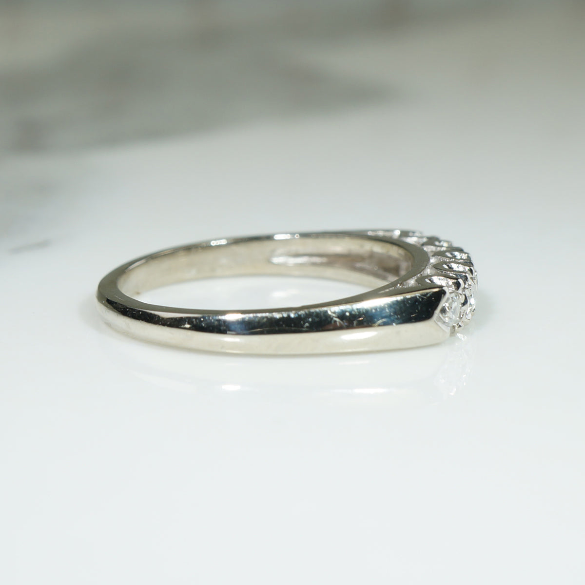 Pretty Mid Century Diamond Wedding Band