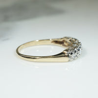 Mid Century Two-Tone Gold & Diamond Band