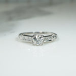 Forget-me-not Platinum OEC Diamond Engagement Ring