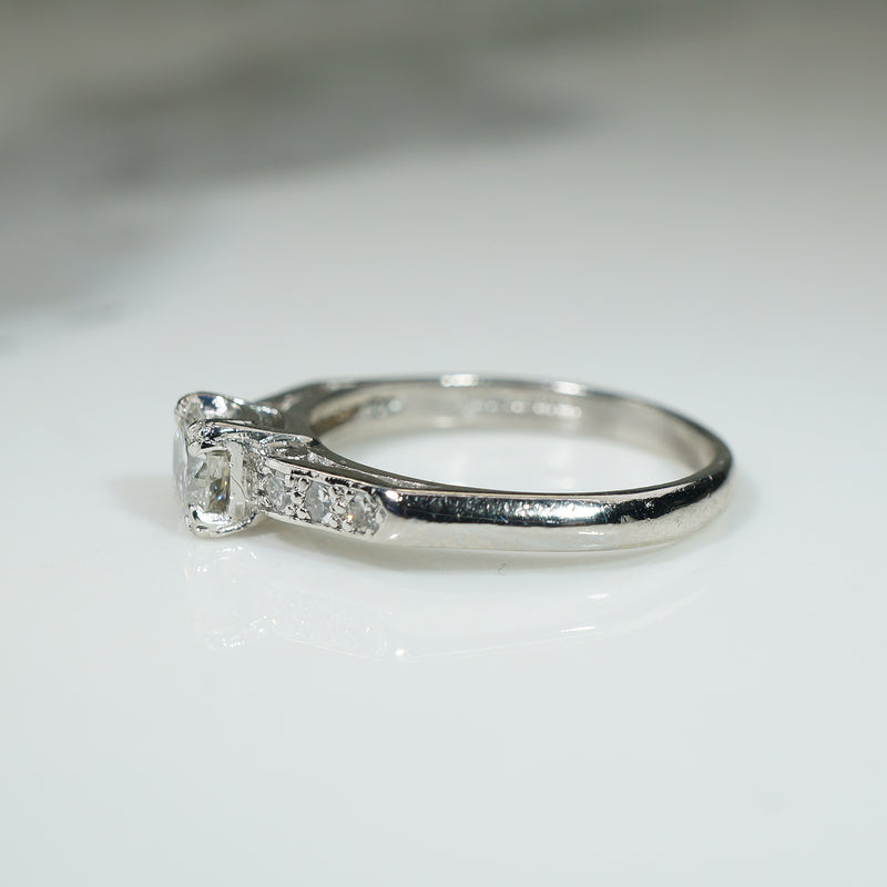 Classic 1940s Platinum Diamond Engagement Ring