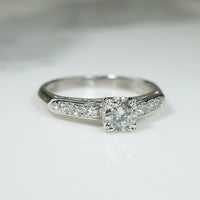 Classic 1940s Platinum Diamond Engagement Ring