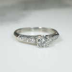 Classic 1940s Platinum Diamond Engagement Ring