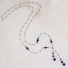 Sterling Negligee Necklace with Amethyst Beads