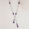 Sterling Negligee Necklace with Amethyst Beads