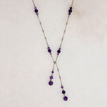 Sterling Negligee Necklace with Amethyst Beads
