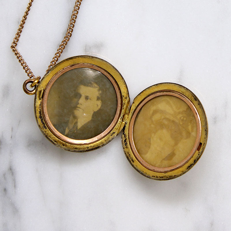 Woman in the Moon Art Nouveau Locket