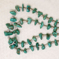 Double Strand of Green Turquoise & Heishi Bead Necklace
