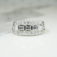 Luxurious Platinum and Diamond Band