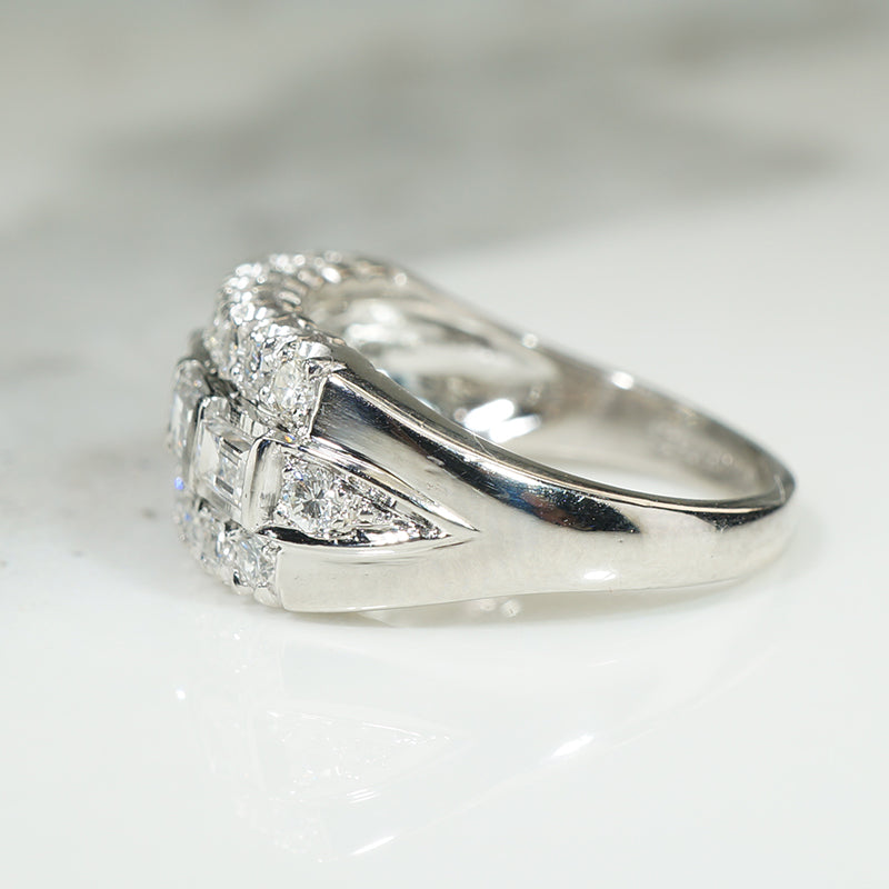 Luxurious Platinum and Diamond Band