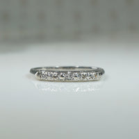 Vintage Diamond and White Gold Band