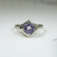 Vintage Butterfly Filigree Amethyst Ring