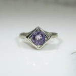 Vintage Butterfly Filigree Amethyst Ring