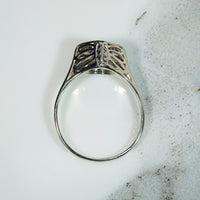 Vintage Butterfly Filigree Amethyst Ring