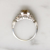 Fabulous Cognac Diamond in Step Side Engagement Ring
