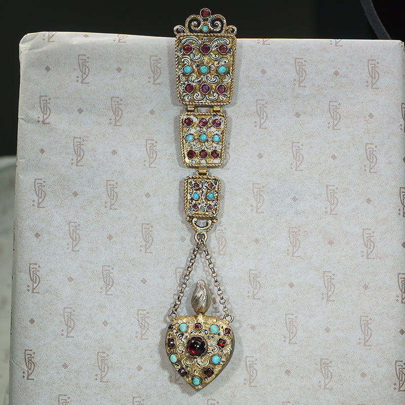 European Chatelaine & Heart Perfume Flacon