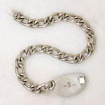 Heavy Sterling Curb Chain with Turquoise Clasp by Areias