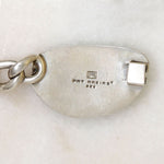 Heavy Sterling Curb Chain with Turquoise Clasp by Areias