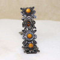 Fascinating Amber & Silver Antique Bracelet