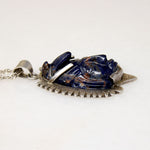 Dramatic Carved Aztec Mask Mexican Necklace