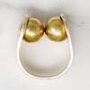Mexican Modernist Sterling & Vermeil Ring by Harms