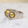 Mexican Modernist Sterling & Vermeil Ring by Harms